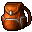 Orange Leather Backpack